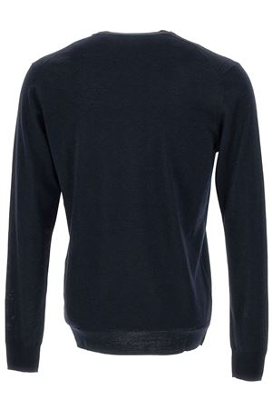 Navy blue wool sweater PAOLO PECORA | A001F0016462